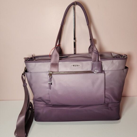 NWT TUMI VOYAGEUR CARLYN WEEKENDER TRAVEL Ombre Purple Lilac - Picture 1 of 6